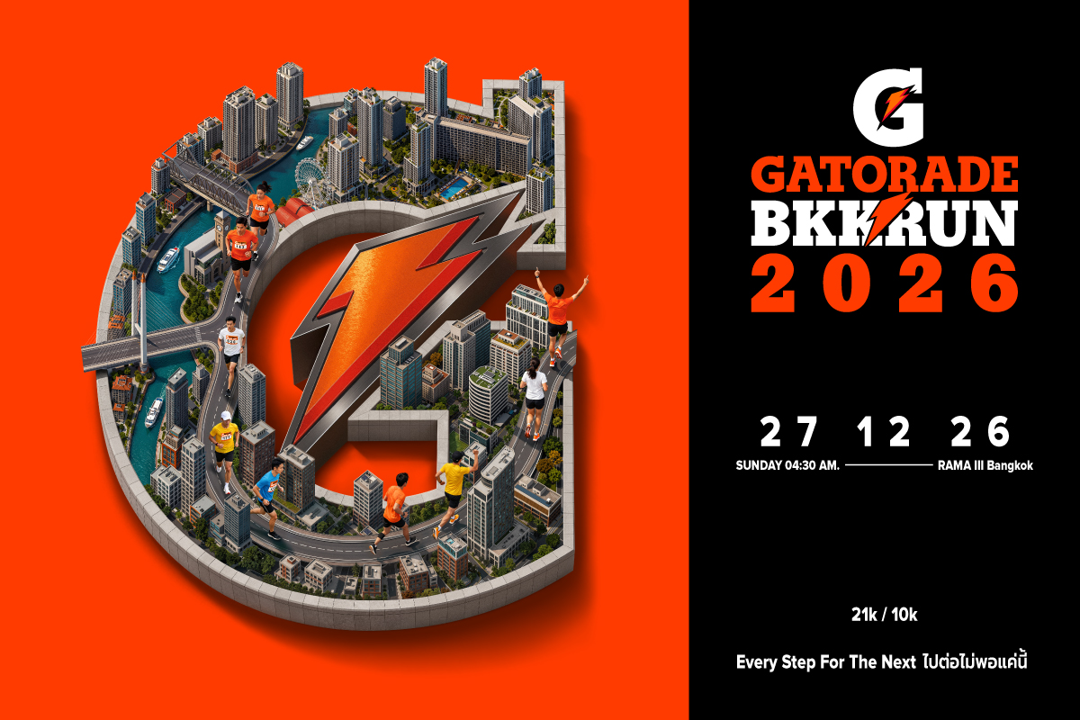 Gatorade BKK Run 2026 — Every Step For The Next · 27 December 2026 · Rama III Bangkok · 21.1K / 10K